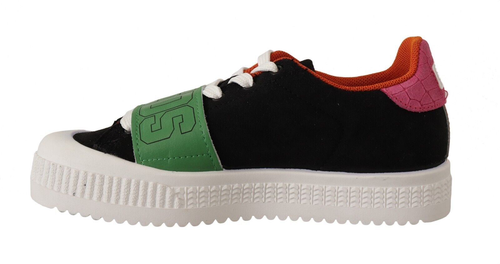Baskets basses à lacets en daim multicolore GCDS pour femme