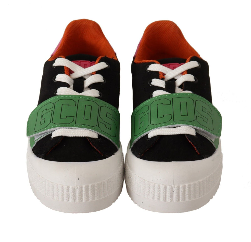 Baskets basses à lacets en daim multicolore GCDS pour femme