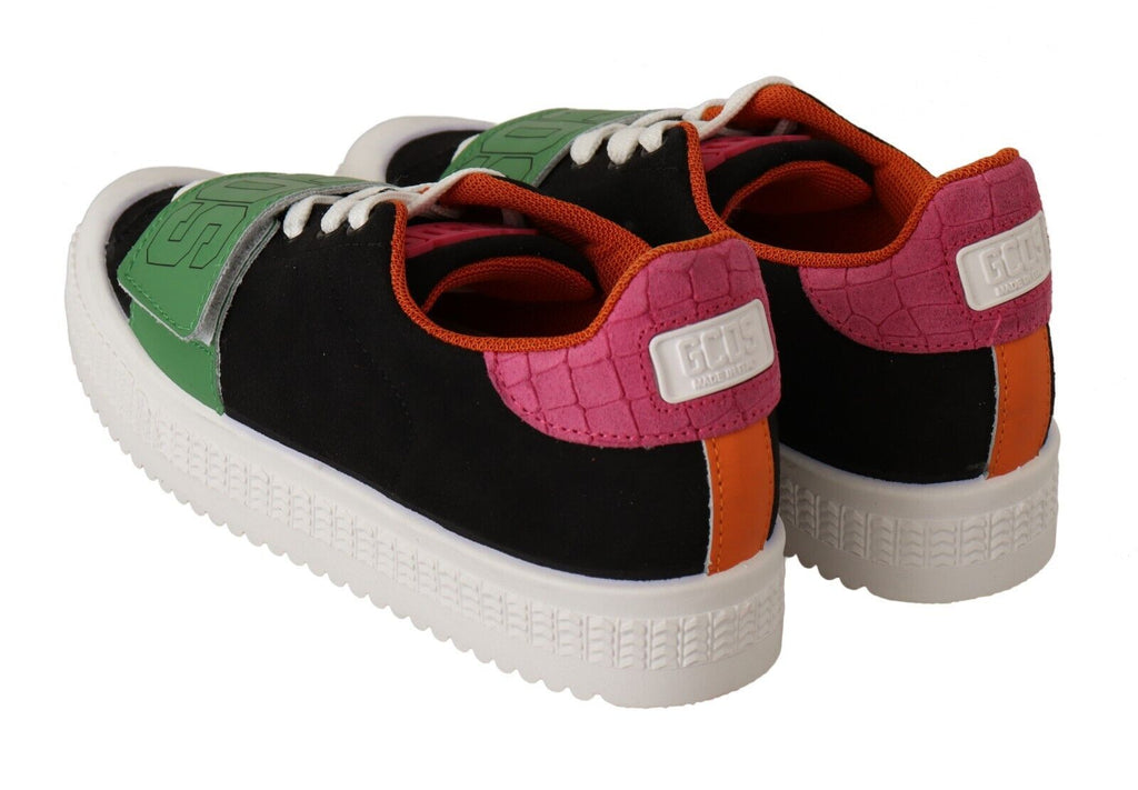 Baskets basses à lacets en daim multicolore GCDS pour femme