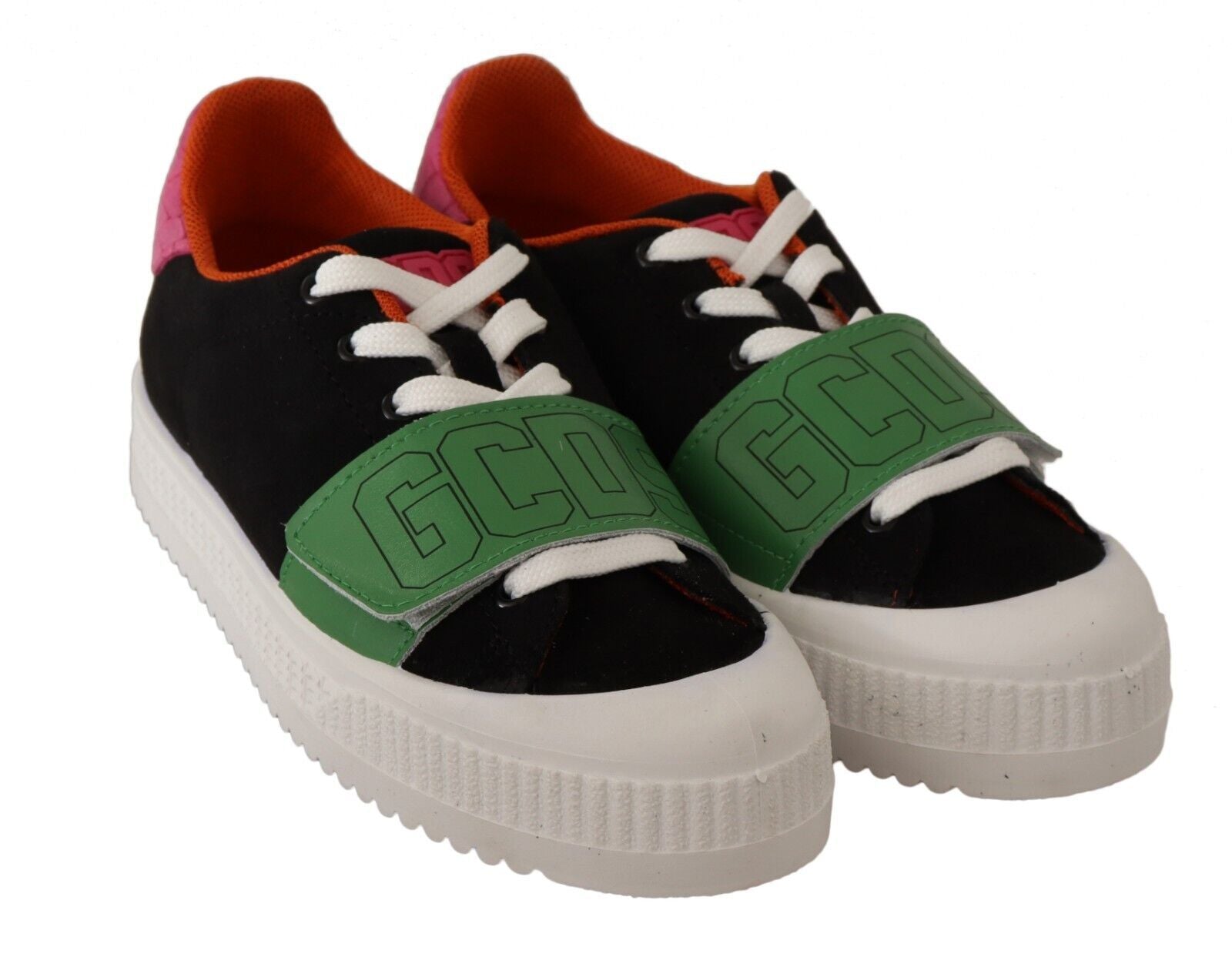 Baskets basses à lacets en daim multicolore GCDS pour femme