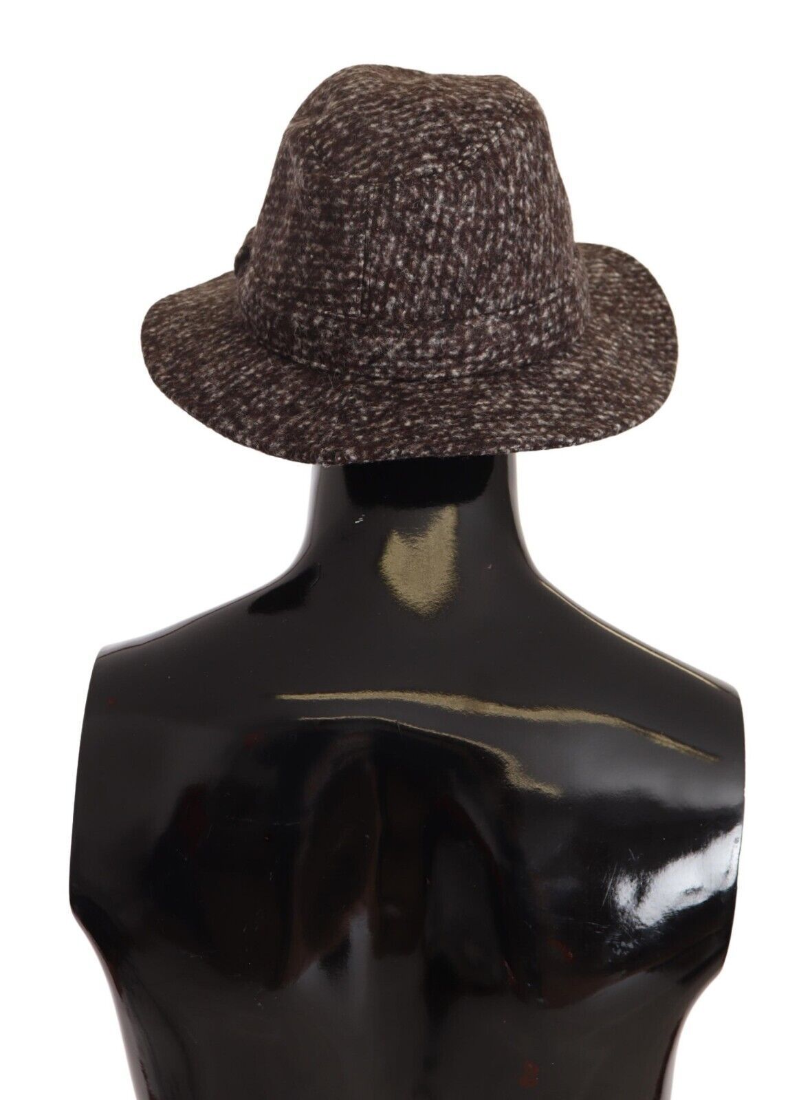 Chapeau en tweed mélangé texturé gris mélangé Dolce & Gabbana