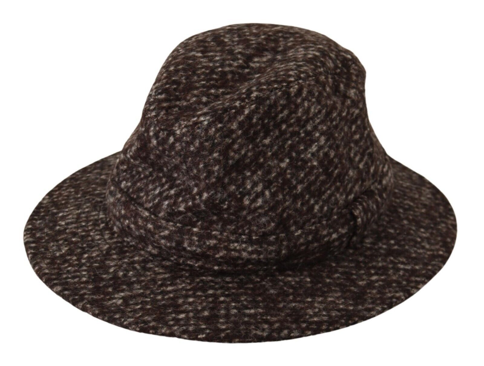 Chapeau en tweed mélangé texturé gris mélangé Dolce & Gabbana