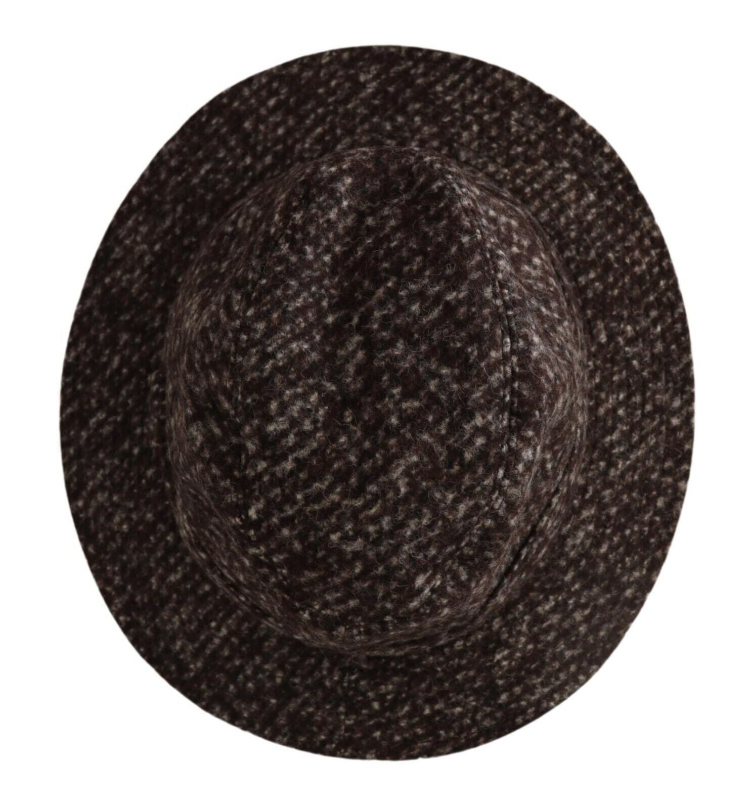 Chapeau en tweed mélangé texturé gris mélangé Dolce & Gabbana