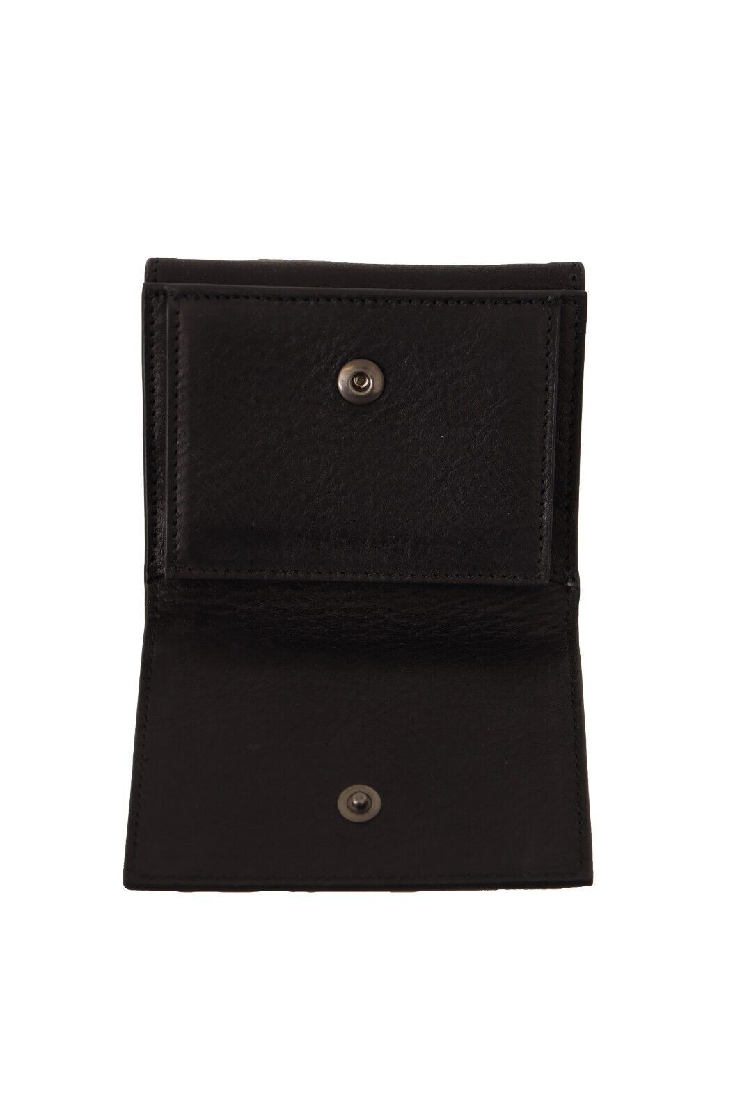 Dolce & Gabbana Portefeuille Multi-Kit Ceinture en Cuir Noir à Trois Volets