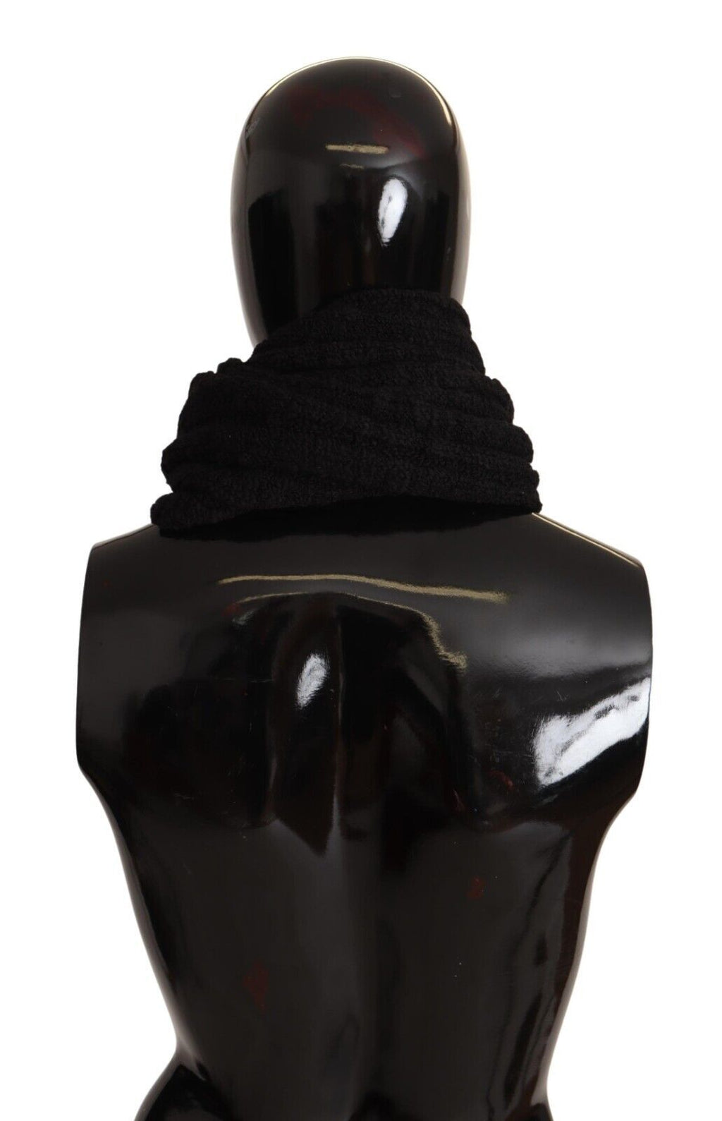 Écharpe châle en laine vierge noire tricotée unisexe Dolce & Gabbana