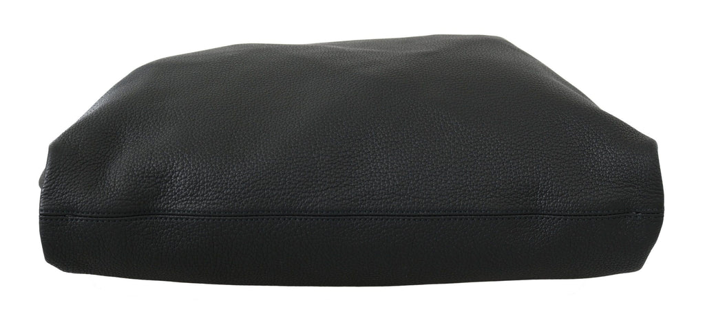 Dolce &amp; Gabbana Schwarze Leder-Tragetasche für Reisen, Einkaufen und Fitnessstudio #DGFAMILY