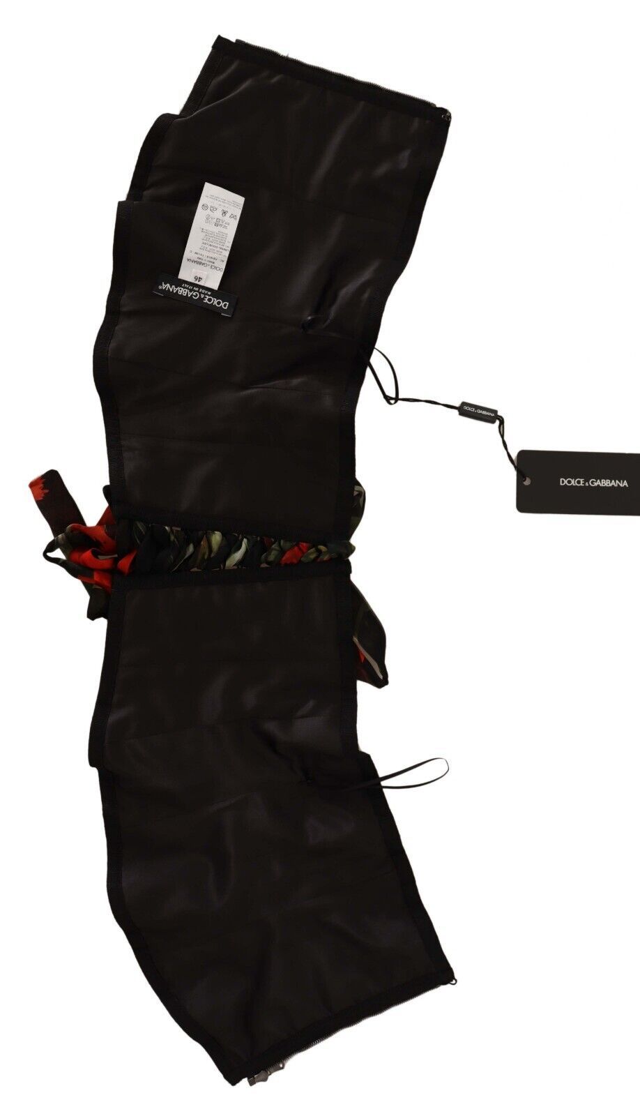 Haut en soie Dolce & Gabbana avec corset noir et ceinture extensible à la taille