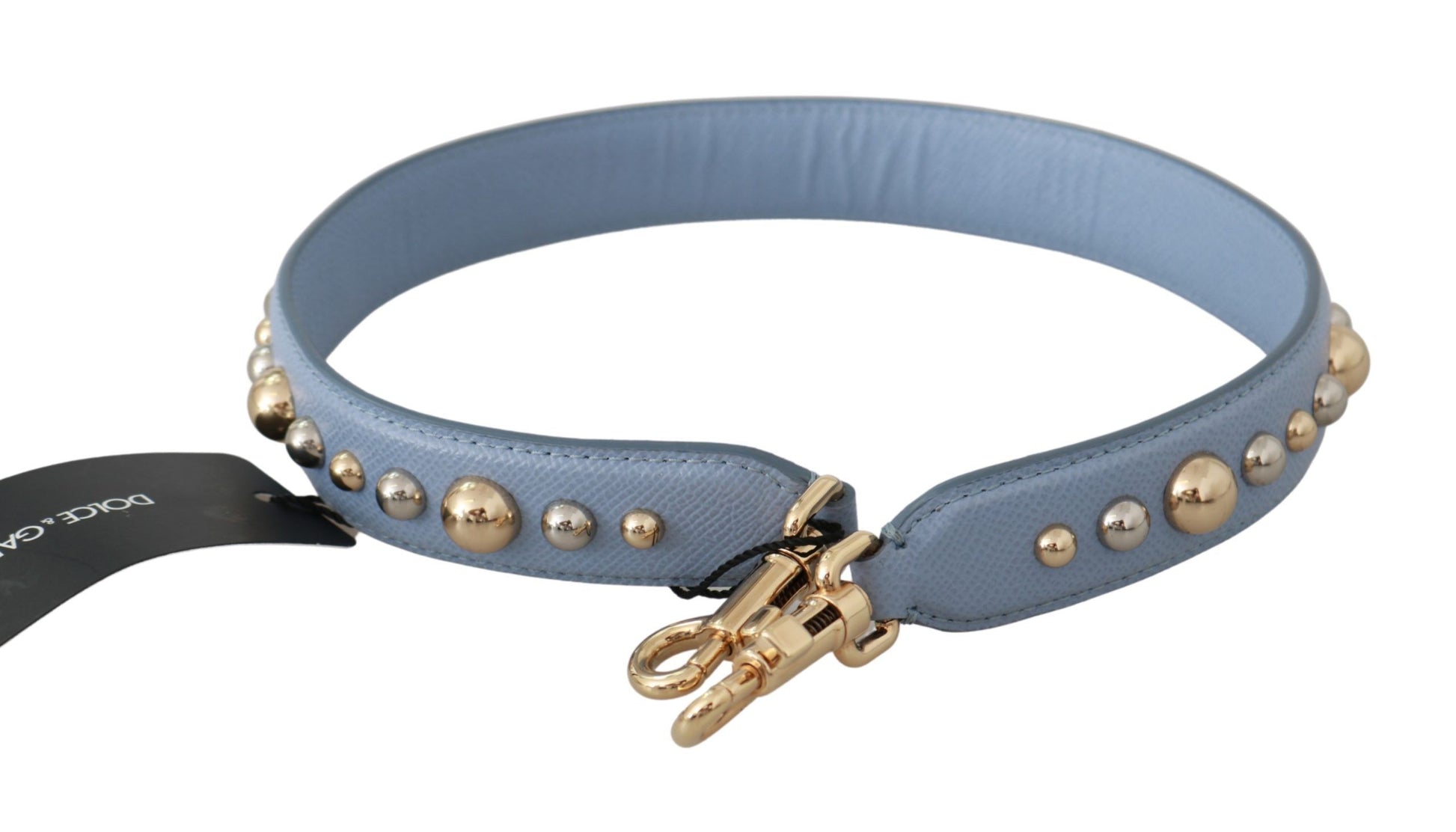 Bandoulière d'accessoire de sac à main en cuir bleu Dolce & Gabbana