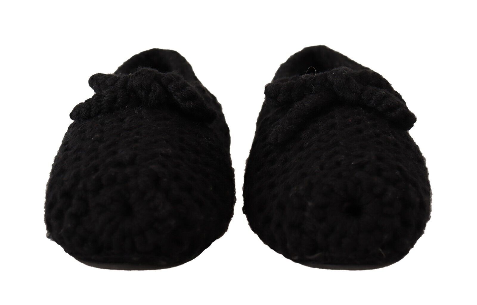 Ballerines Dolce & Gabbana noires à enfiler en maille de laine