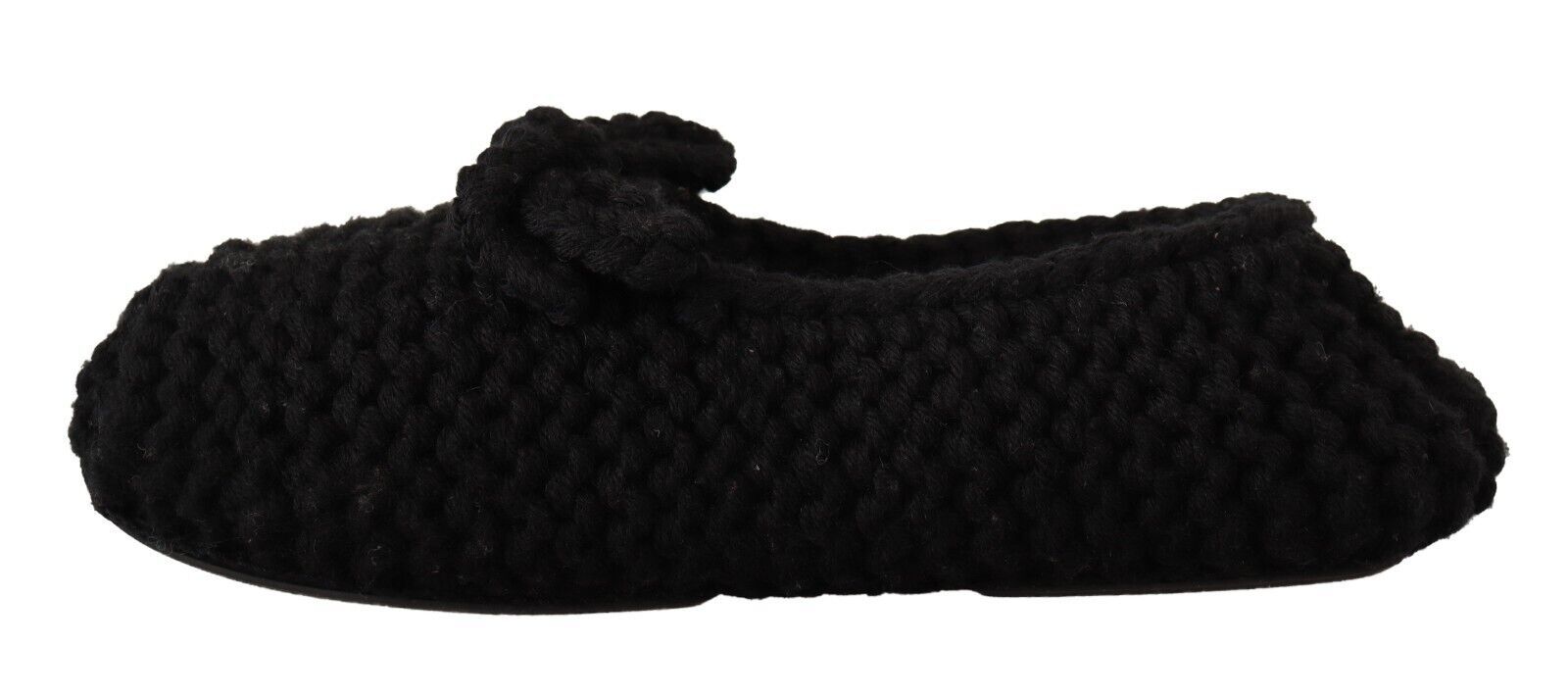 Ballerines Dolce & Gabbana noires à enfiler en maille de laine