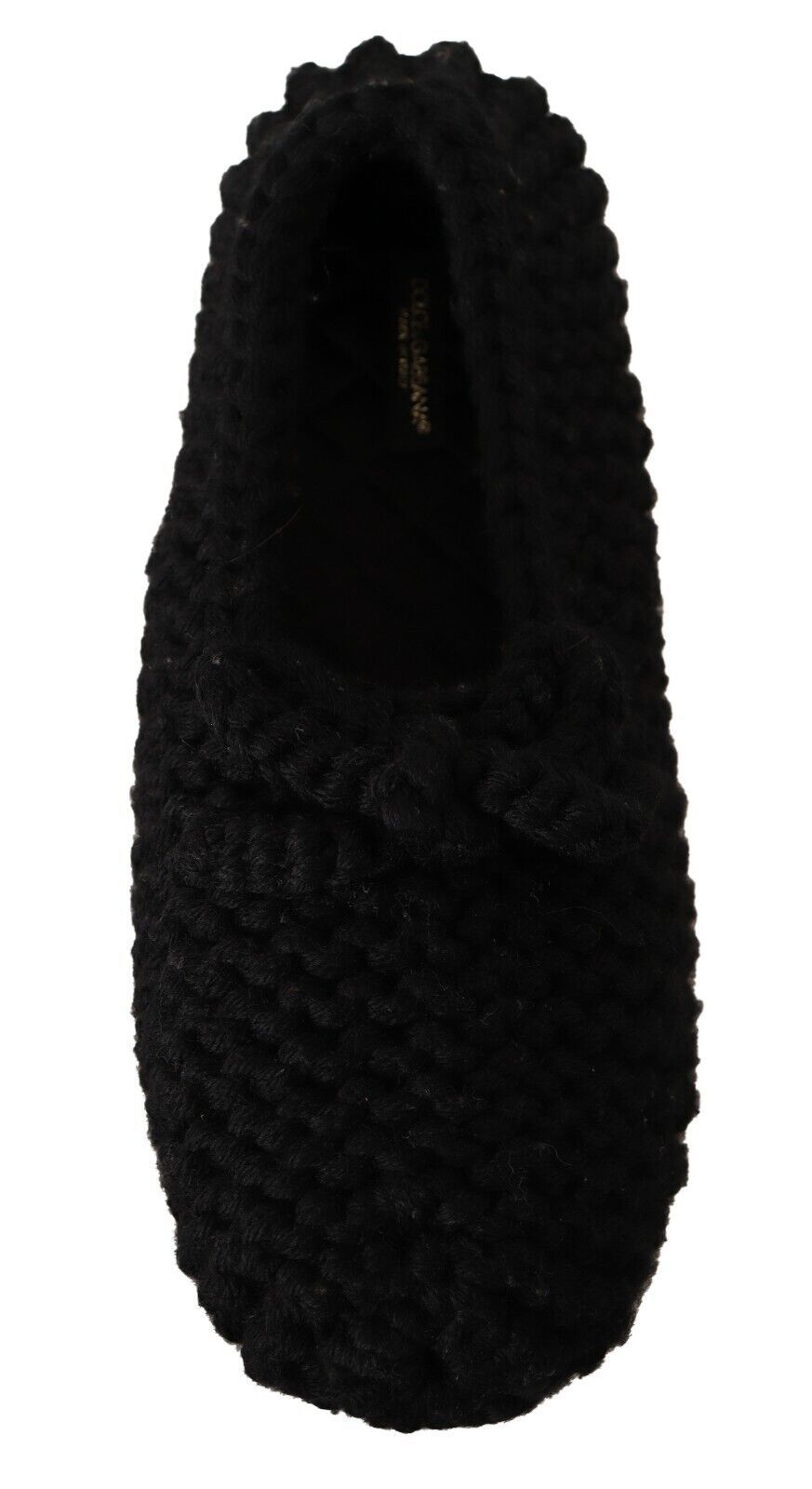 Ballerines Dolce & Gabbana noires à enfiler en maille de laine