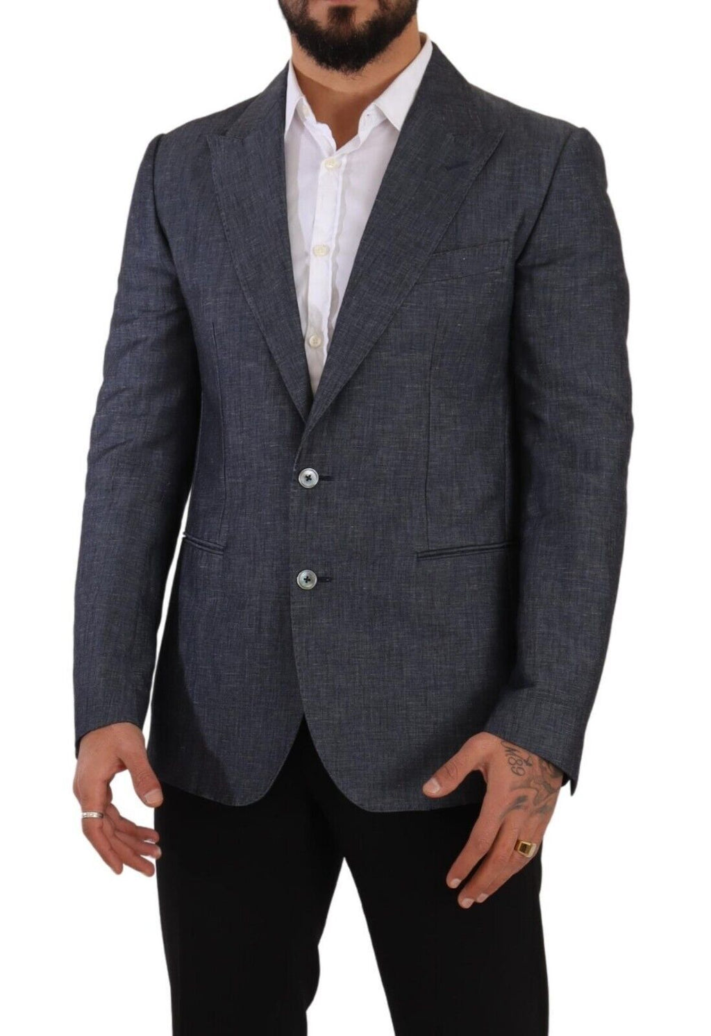 Blazer Dolce & Gabbana en Lin et Coton Bleu TAORMINA