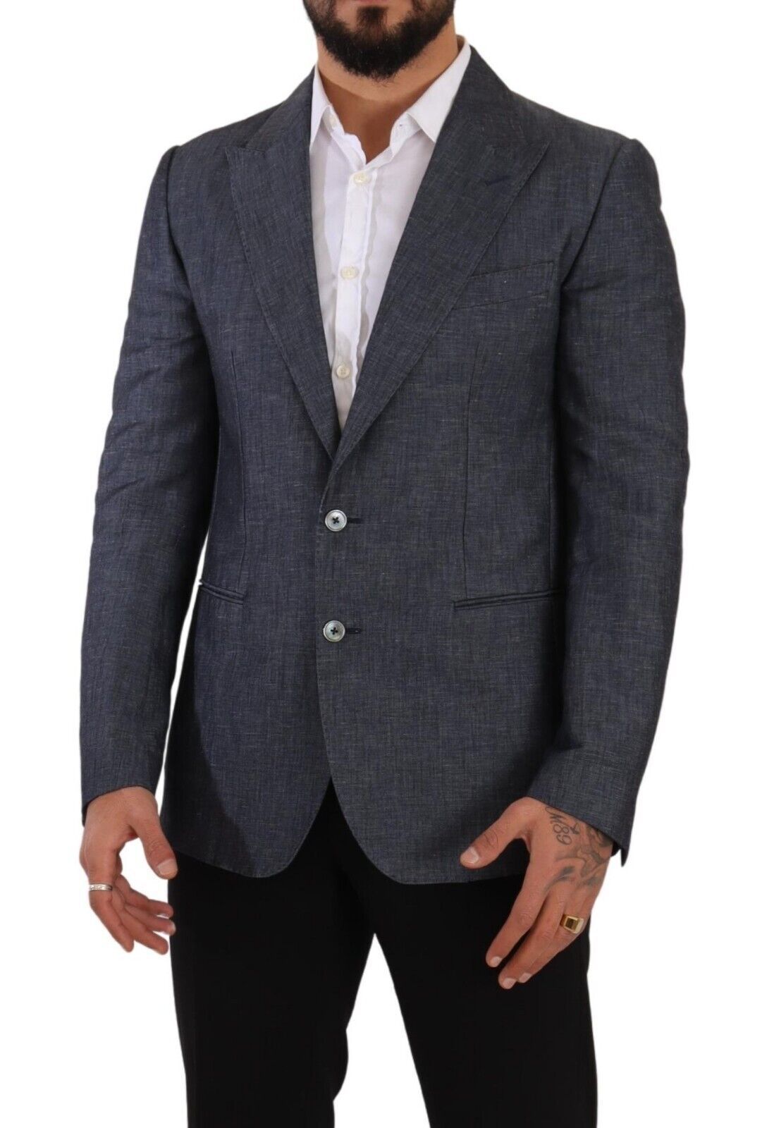 Blazer Dolce & Gabbana en Lin et Coton Bleu TAORMINA