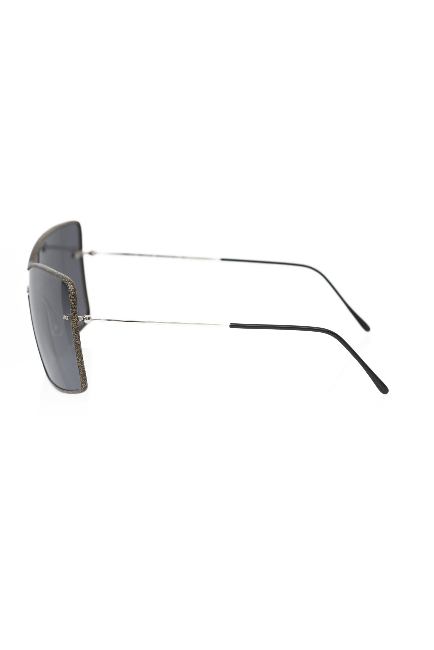 Frankie Morello Schwarze Metallic-Sonnenbrille für Damen