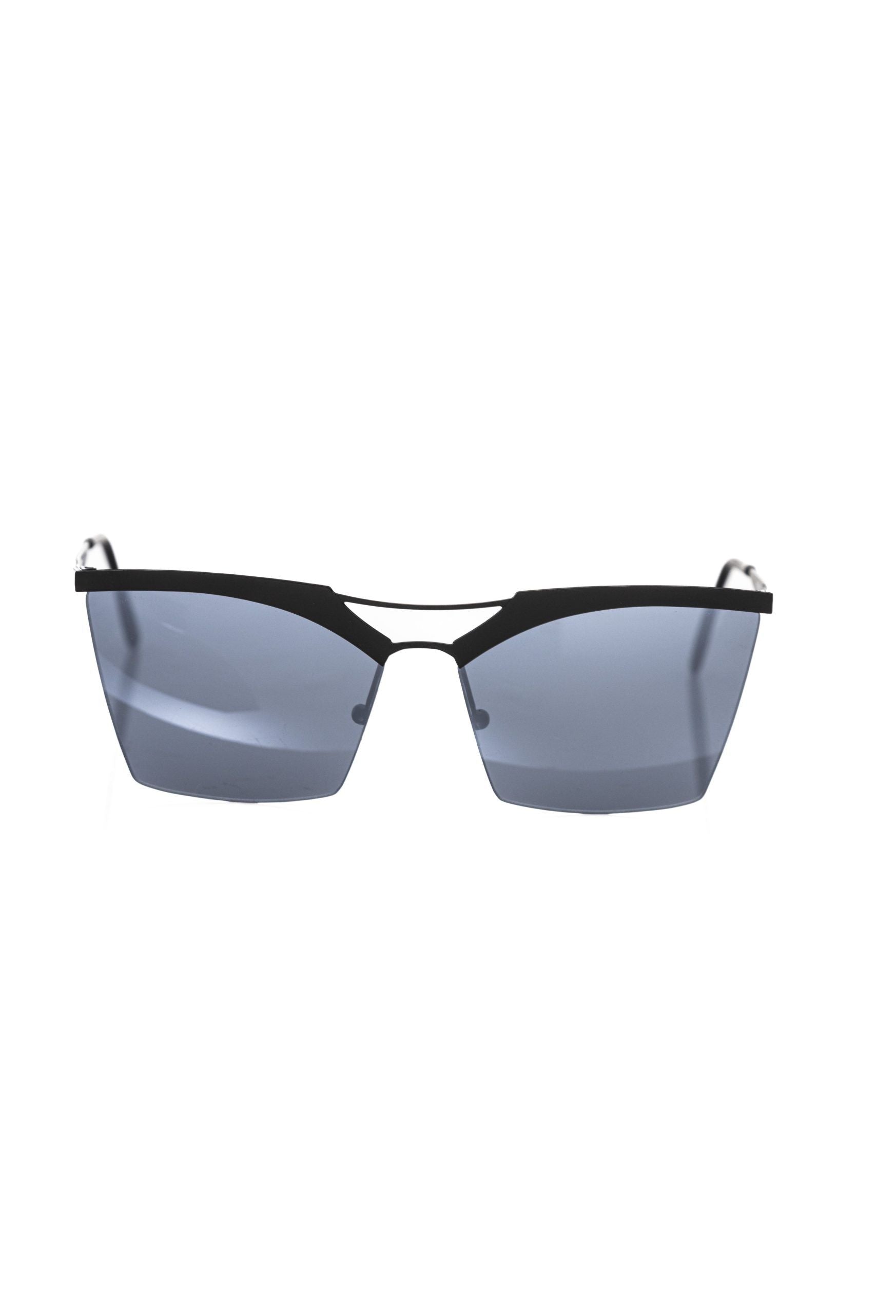 Frankie Morello Schwarze Metallic-Sonnenbrille für Damen