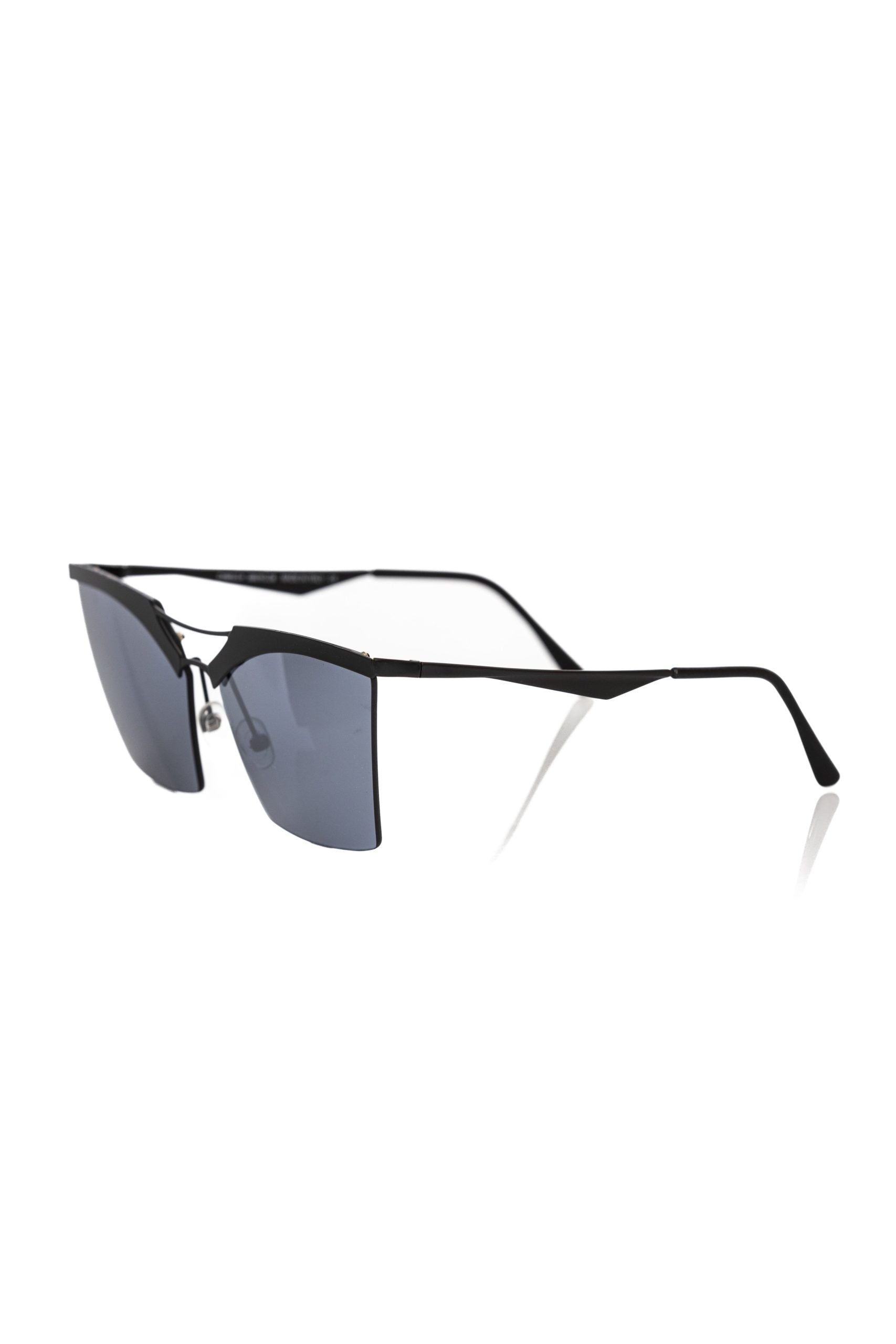 Frankie Morello Schwarze Metallic-Sonnenbrille für Damen