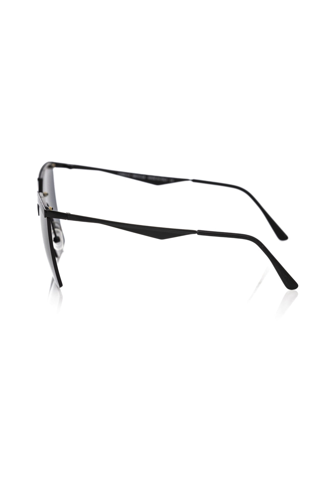 Frankie Morello Schwarze Metallic-Sonnenbrille für Damen