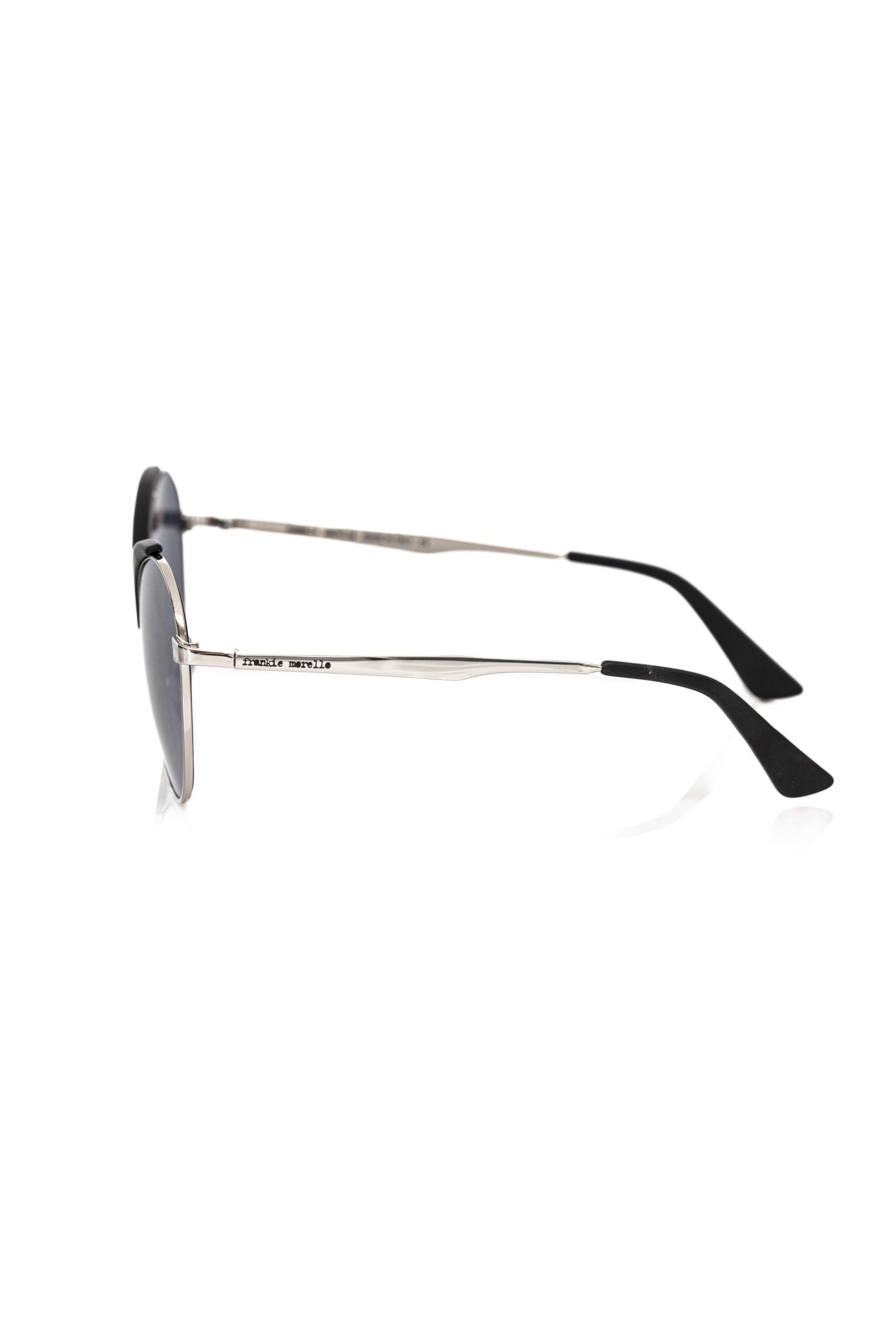 Frankie Morello Schwarze Metallic-Sonnenbrille für Damen