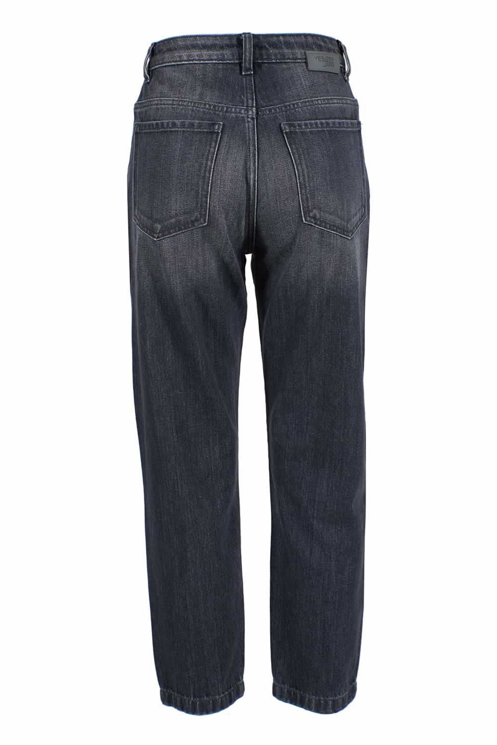 Yes Zee Schwarze Damenjeans aus Baumwolle
