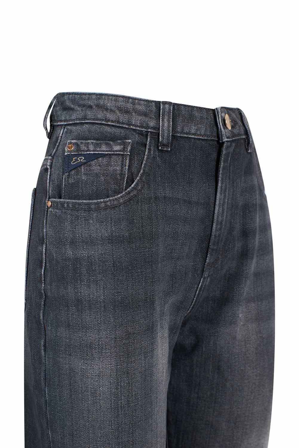 Yes Zee Schwarze Damenjeans aus Baumwolle