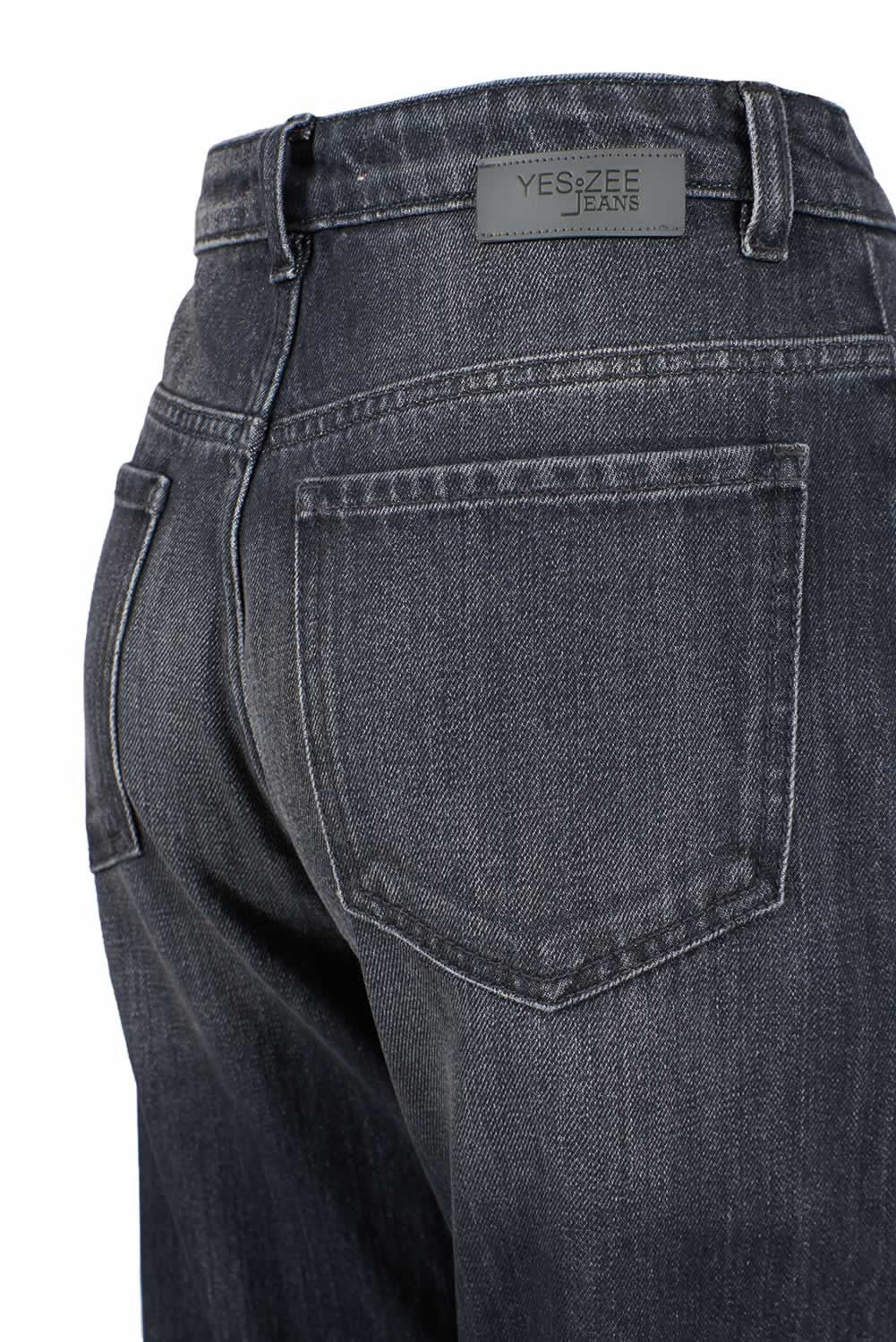Yes Zee Schwarze Damenjeans aus Baumwolle