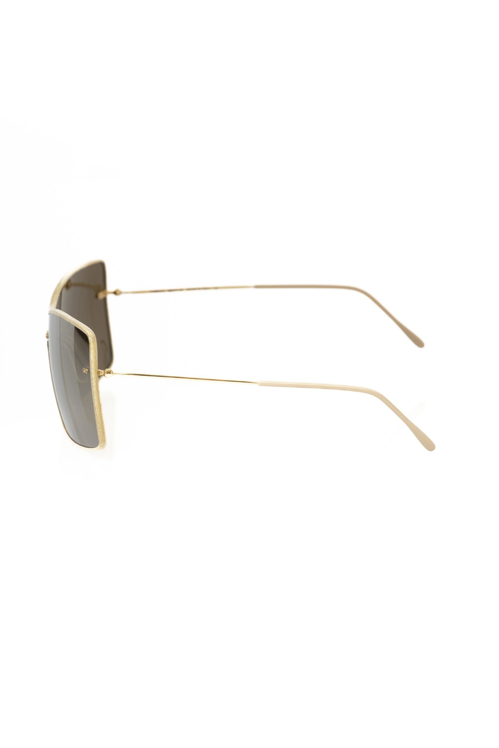 Frankie Morello Goldmetallic-Sonnenbrille für Damen