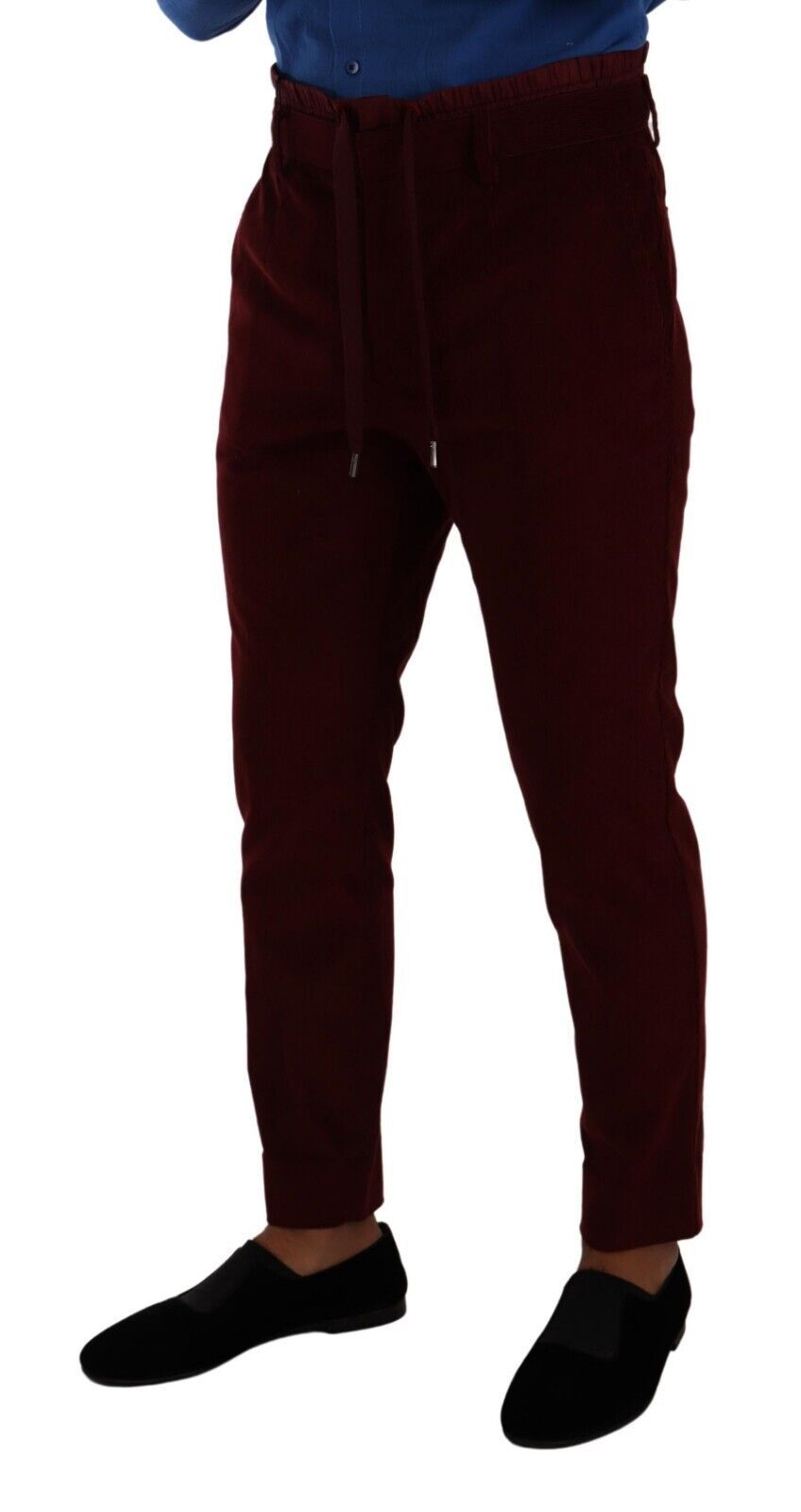 Pantalon de cérémonie en velours bordeaux pour homme Dolce & Gabbana