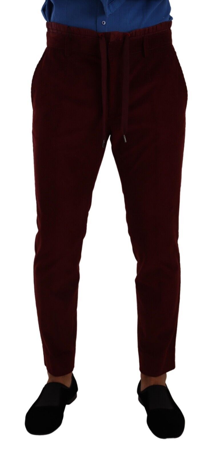 Pantalon de cérémonie en velours bordeaux pour homme Dolce & Gabbana