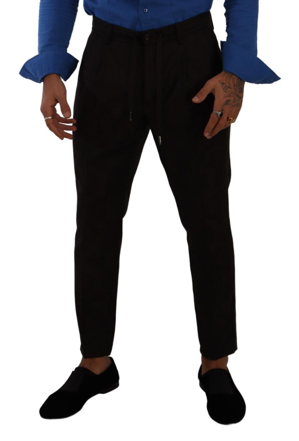 Pantalon slim homme en laine bordeaux Dolce & Gabbana