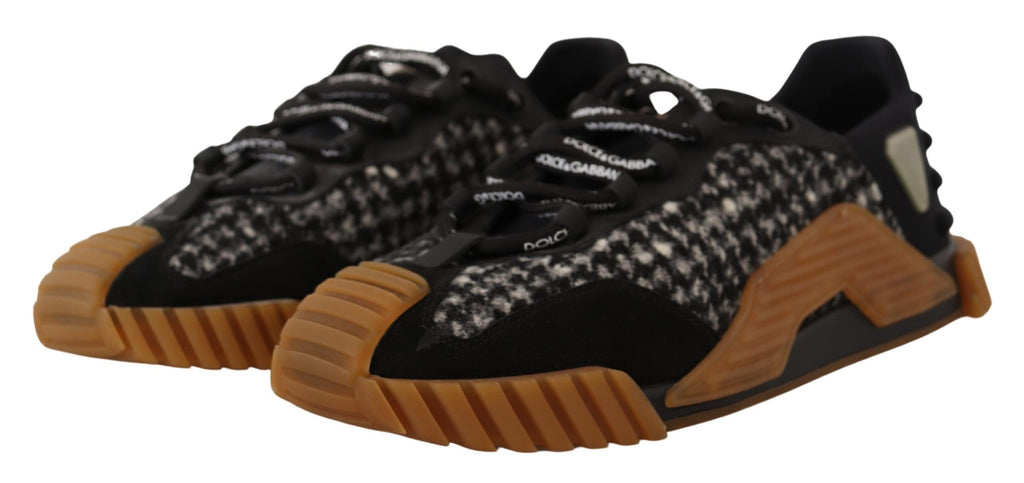 Baskets Dolce & Gabbana NS1 en tissu noir et blanc à lacets