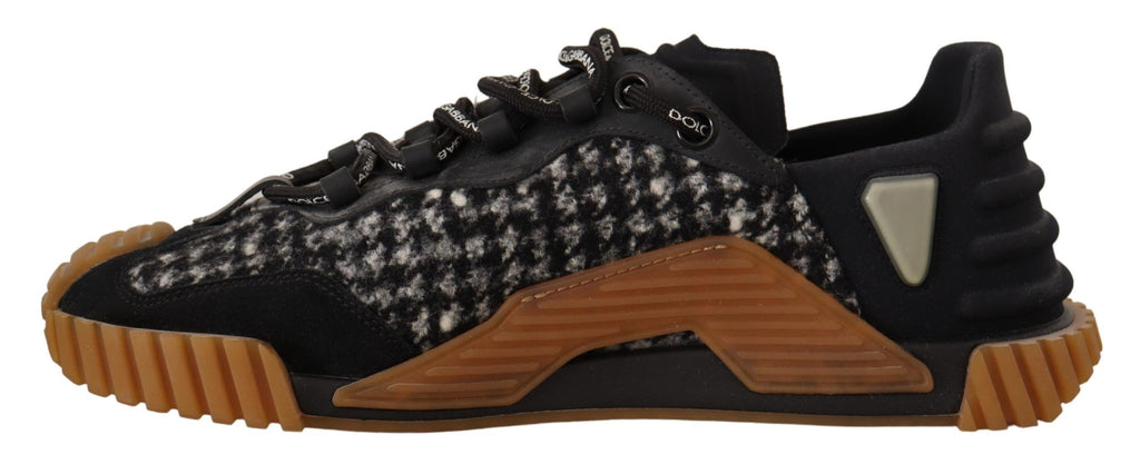 Baskets Dolce & Gabbana NS1 en tissu noir et blanc à lacets