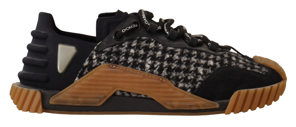 Baskets Dolce & Gabbana NS1 en tissu noir et blanc à lacets