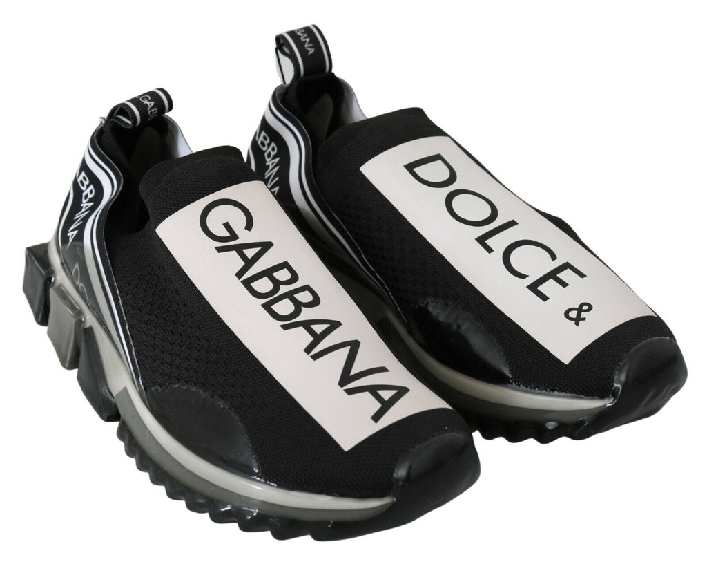 Baskets de sport extensibles Dolce & Gabbana noires et blanches SORRENTO