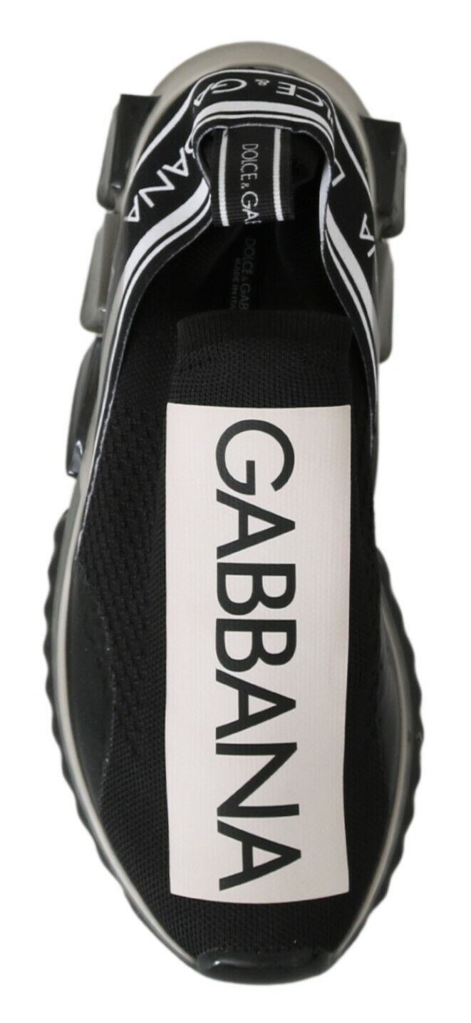 Baskets de sport extensibles Dolce & Gabbana noires et blanches SORRENTO
