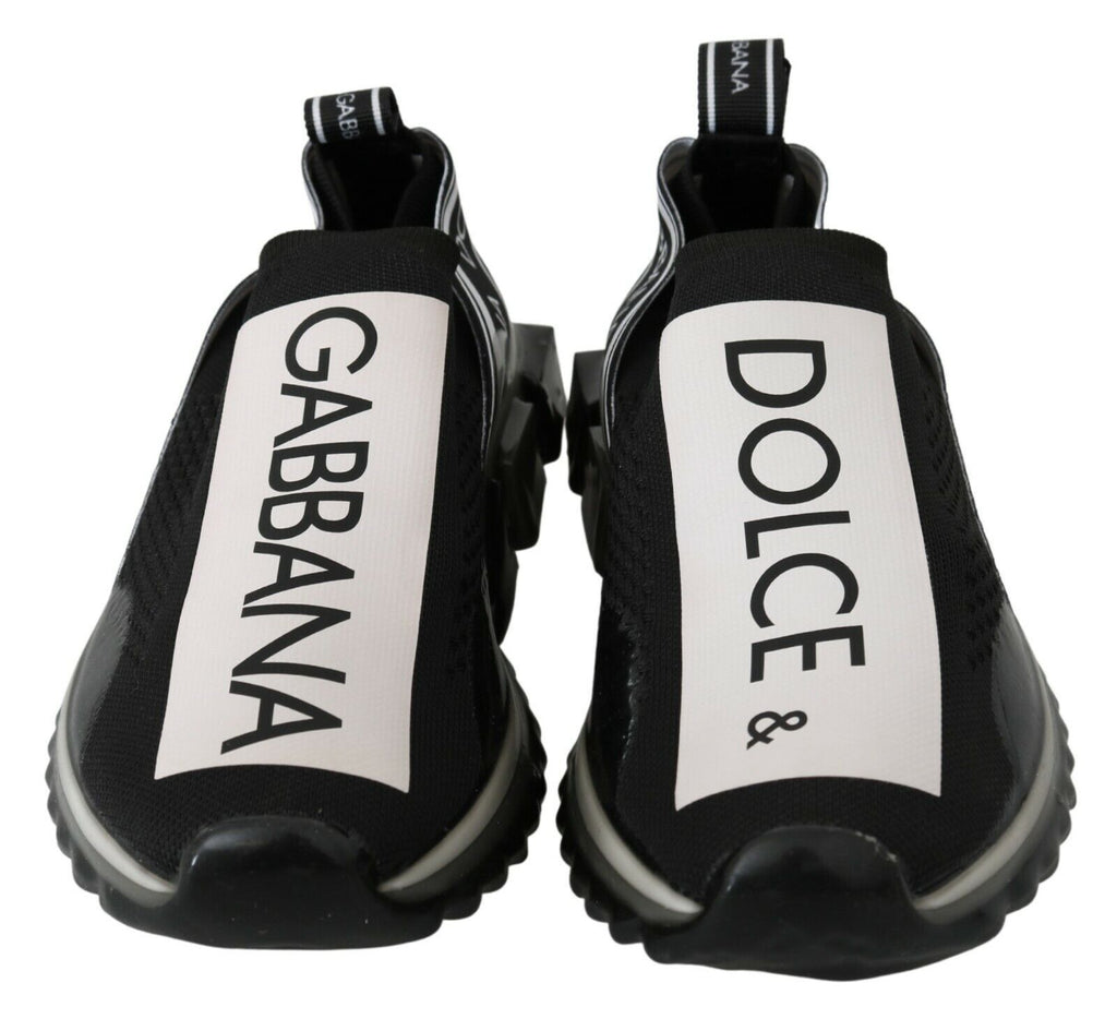 Baskets de sport extensibles Dolce & Gabbana noires et blanches SORRENTO
