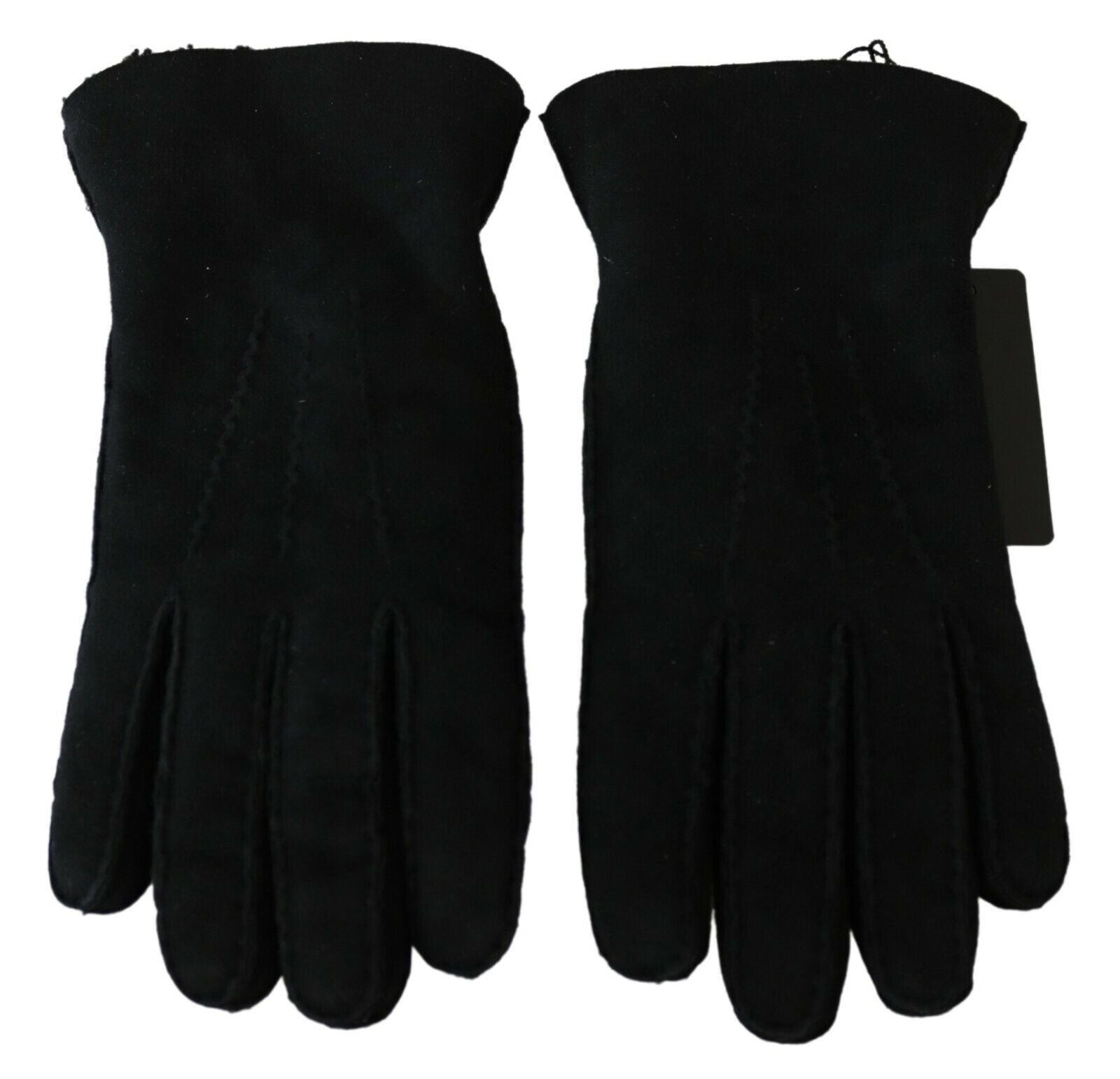 Dolce &amp; Gabbana Elegante schwarze Bikerhandschuhe aus Leder