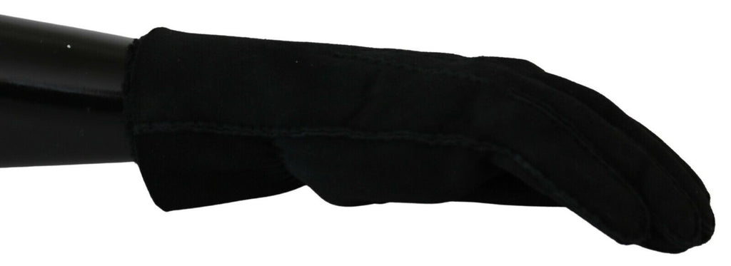 Dolce &amp; Gabbana – Schwarze Motorrad-Biker-Fäustlinge aus Leder