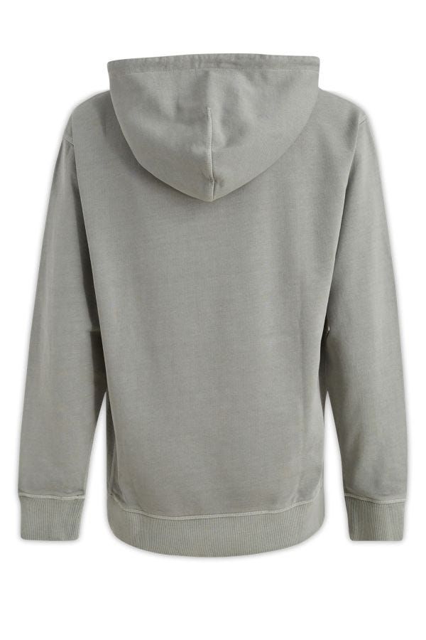 Sweat à capuche en coton gris avec détails logo Hugo Boss
