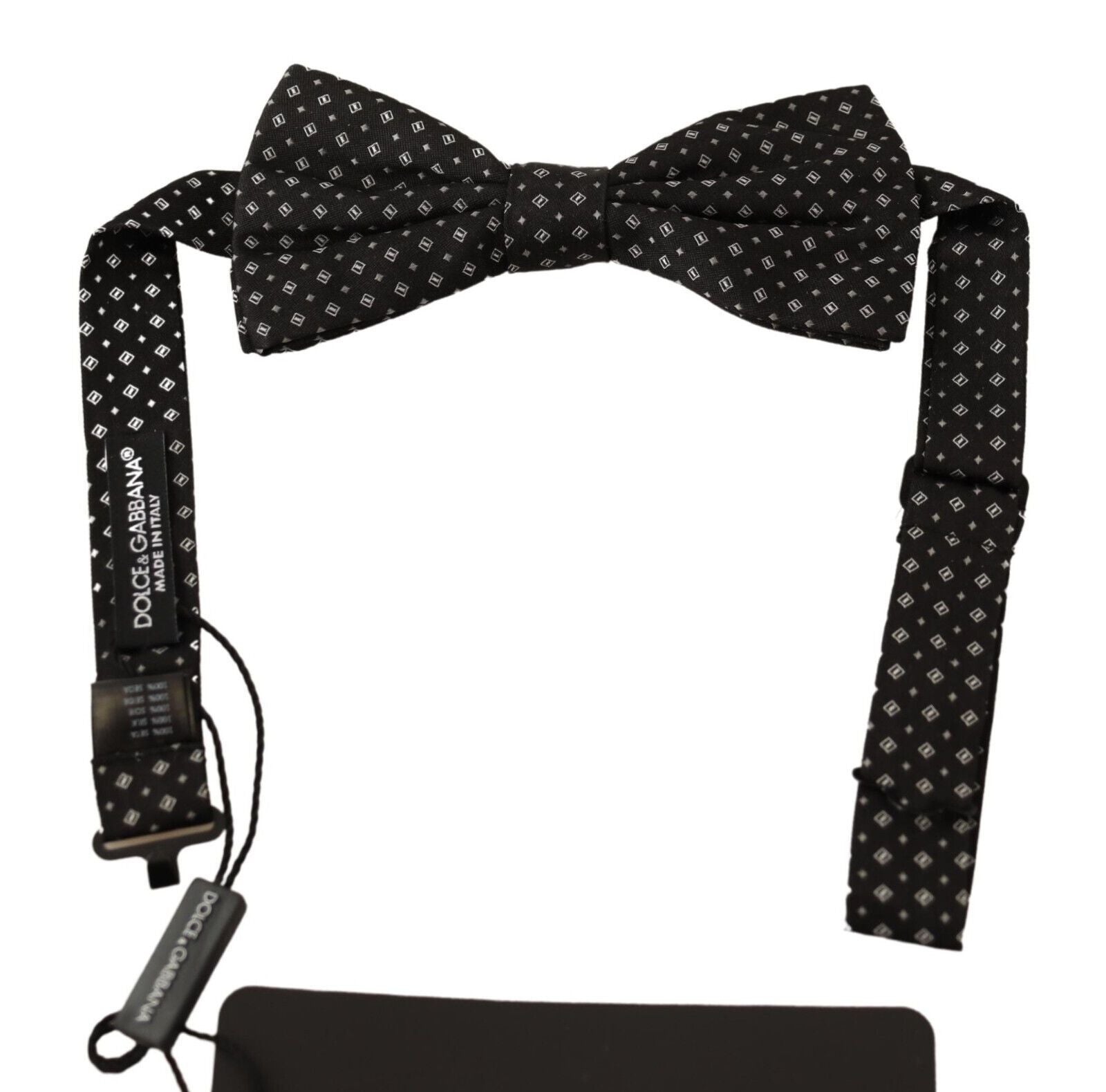 Nœud papillon réglable Dolce & Gabbana noir 100 % soie