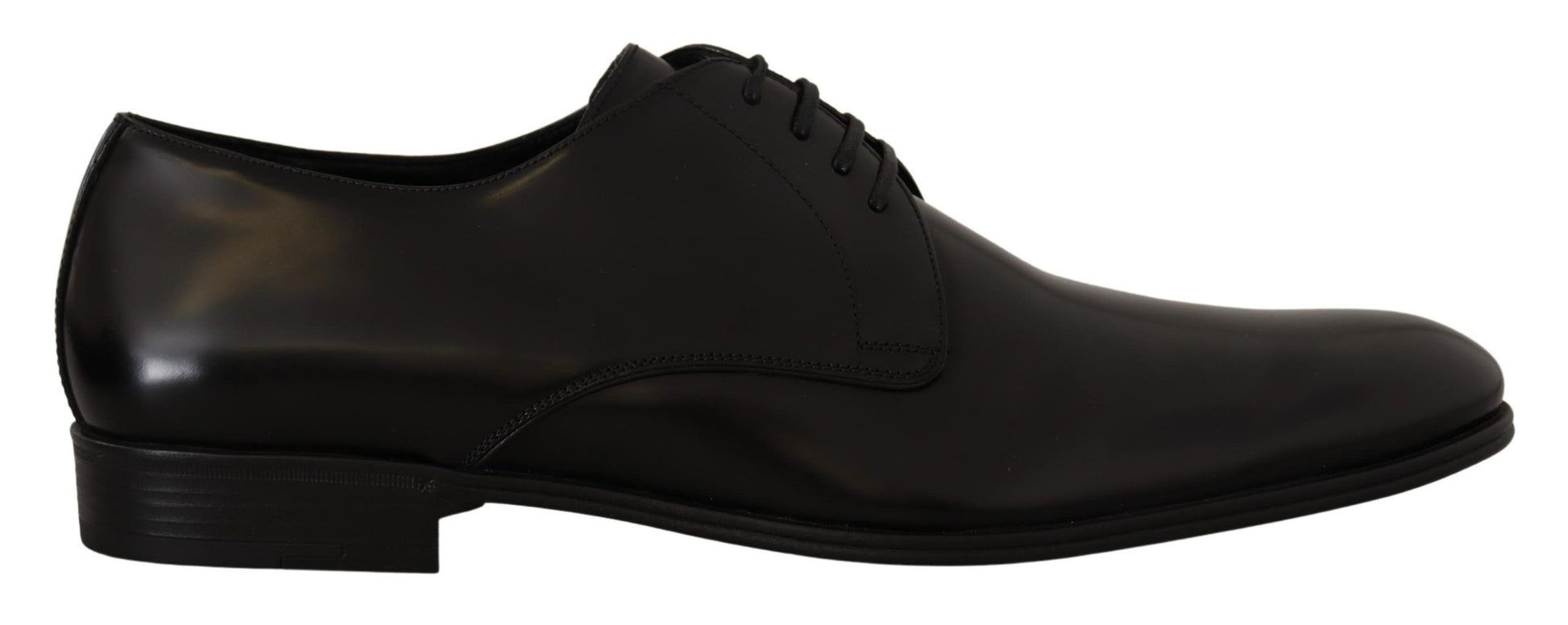 Dolce &amp; Gabbana – Formelle Derby-Schuhe aus schwarzem Leder mit Schnürung