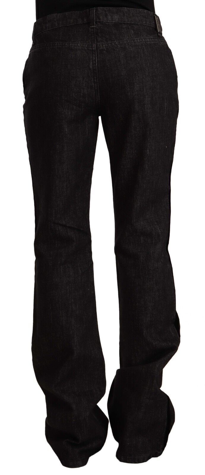 Jeans GF Ferre noirs coupe droite taille mi-haute en denim de coton