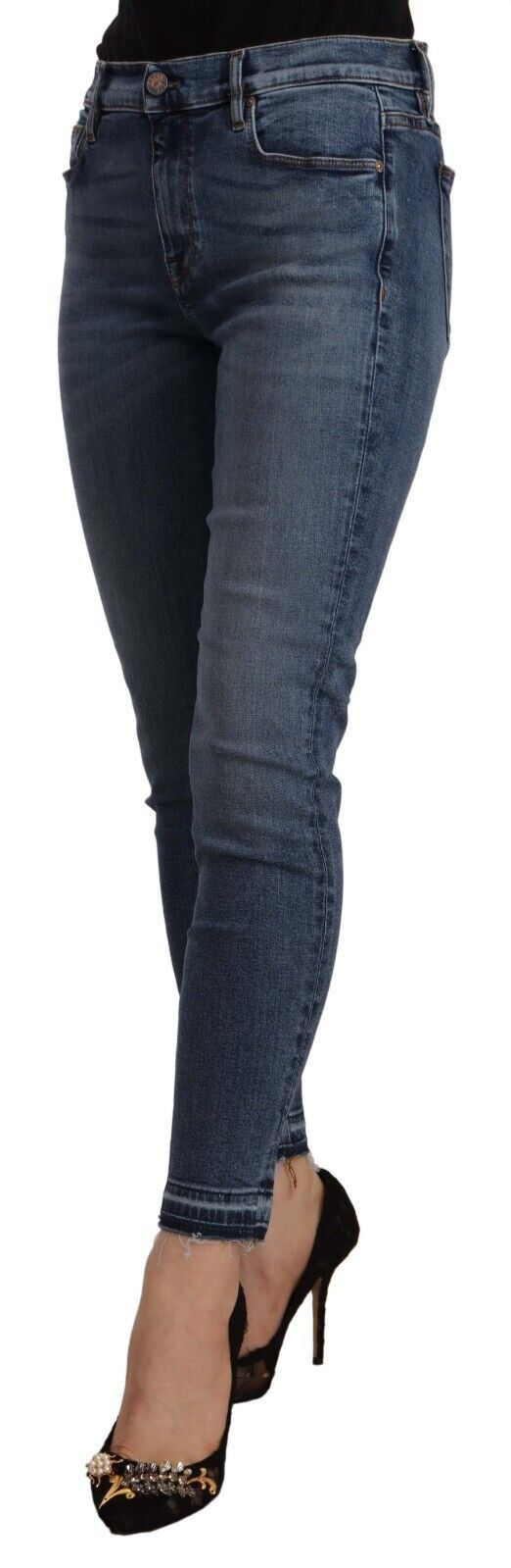 Don The Fuller Jean Slim Cropped En Jean De Coton Bleu Taille Moyenne