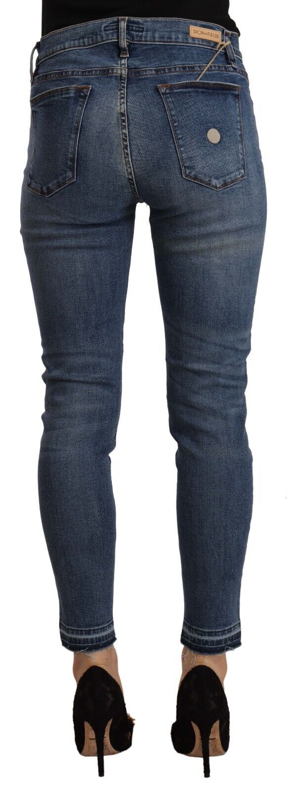 Don The Fuller Jean Slim Cropped En Jean De Coton Bleu Taille Moyenne