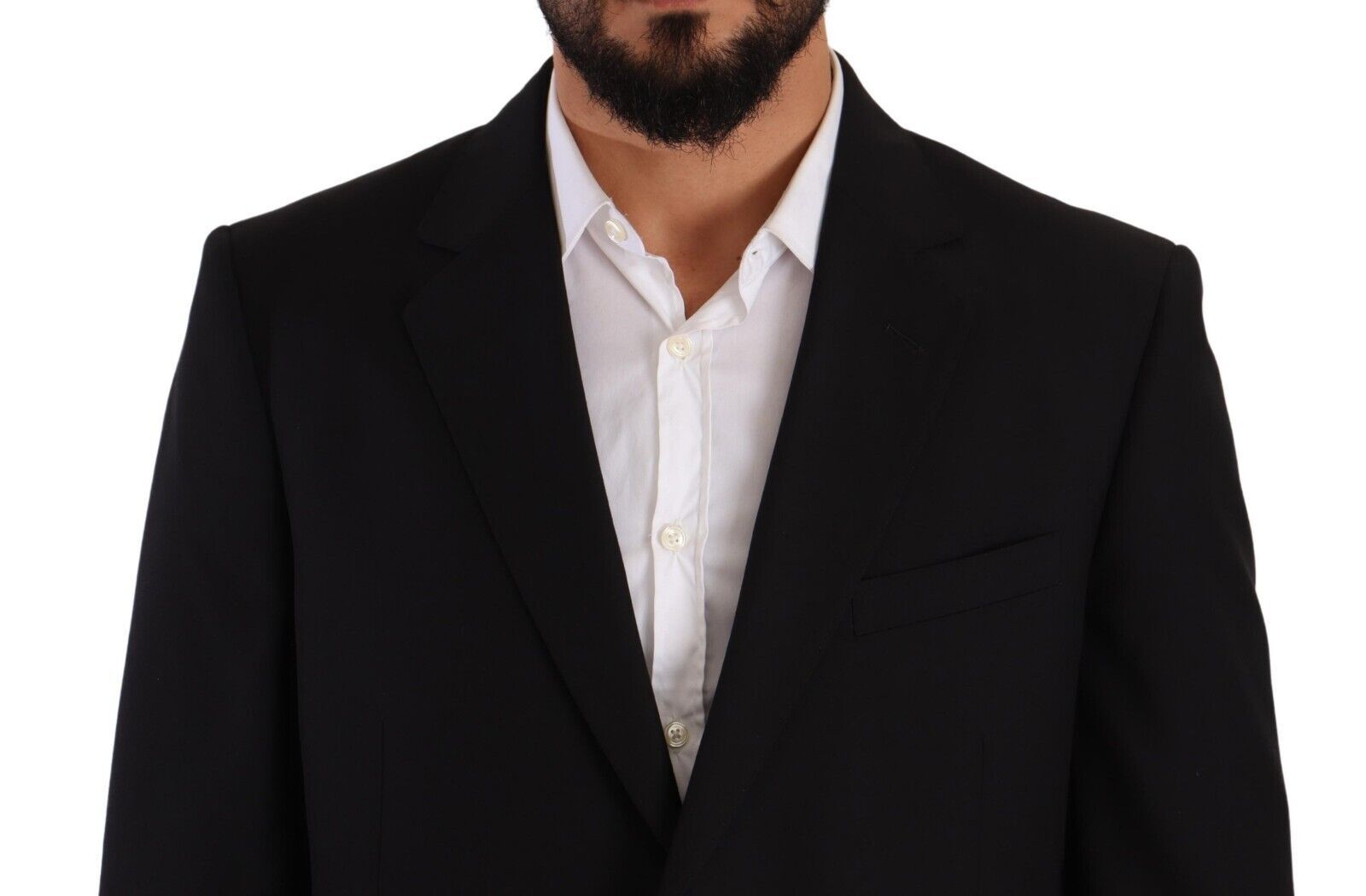 Costume de cérémonie simple boutonnage Domenico Tagliente en polyester noir