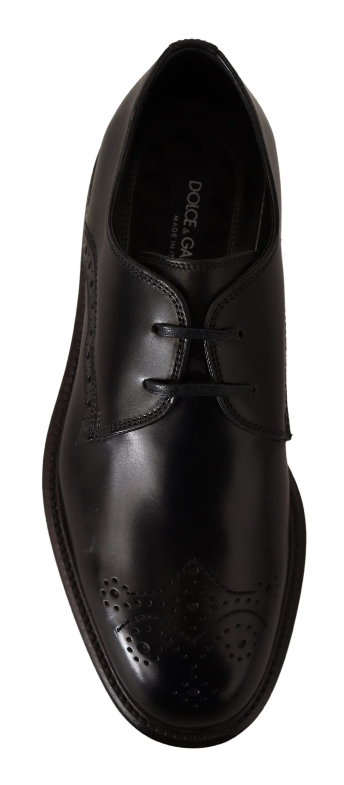 Chaussures Richelieu habillées en cuir noir Dolce & Gabbana