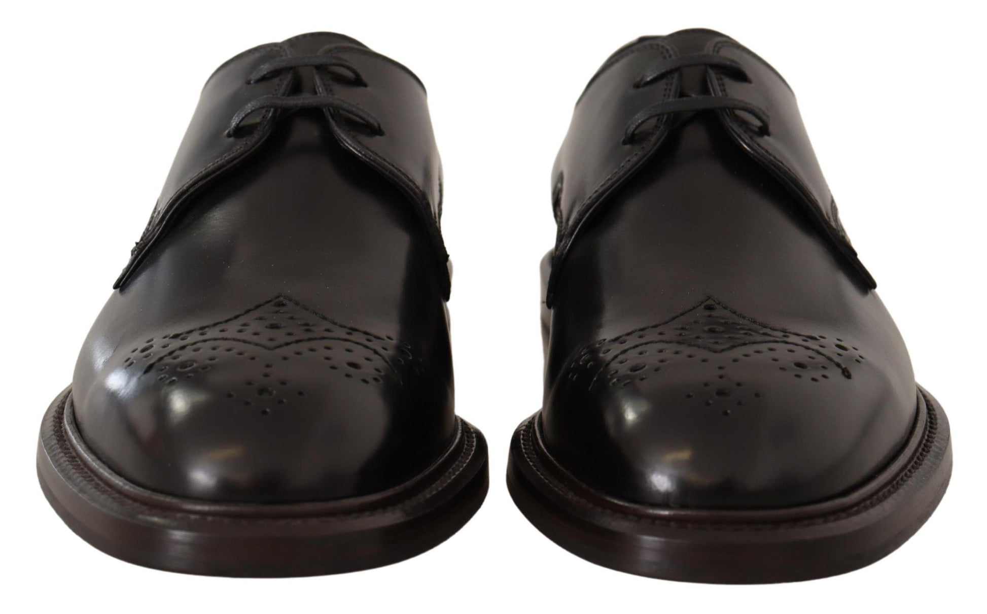 Chaussures Richelieu habillées en cuir noir Dolce & Gabbana