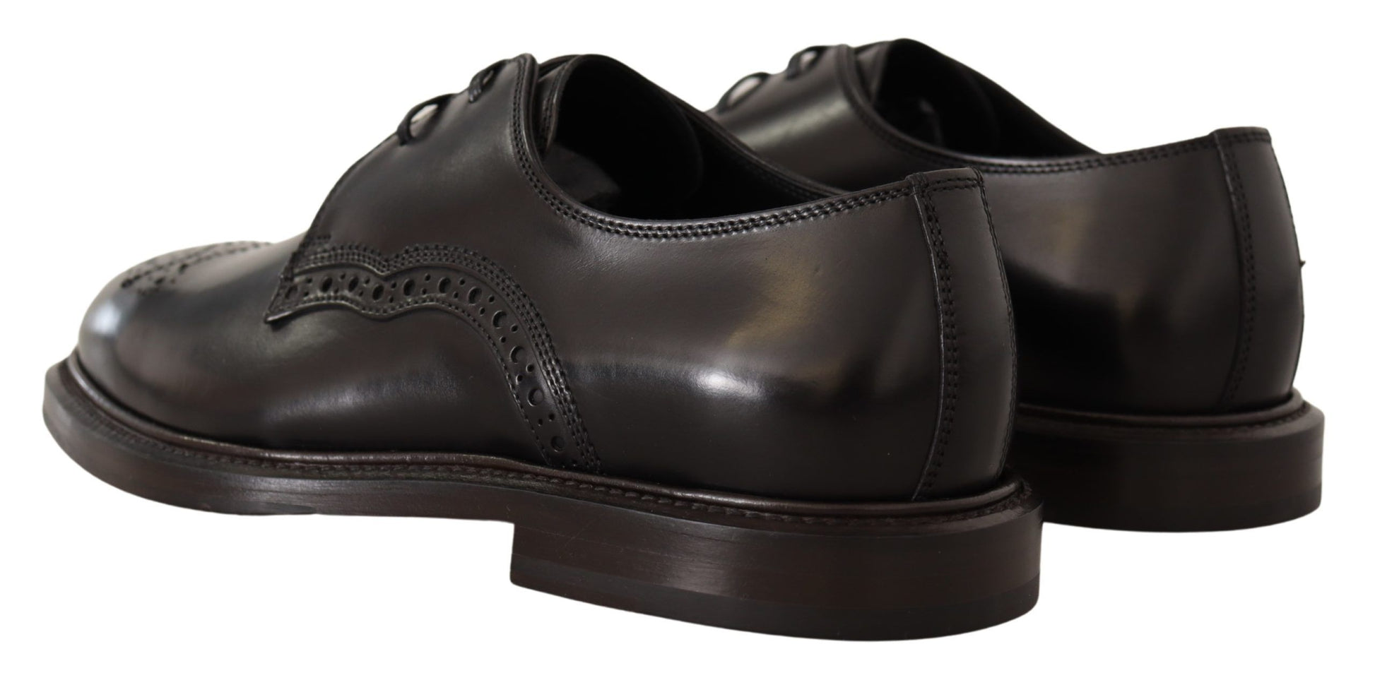 Chaussures Richelieu habillées en cuir noir Dolce & Gabbana