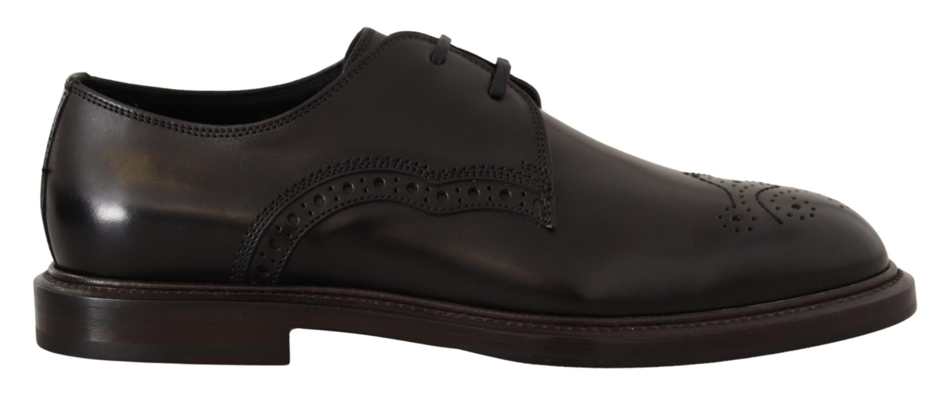 Chaussures Richelieu habillées en cuir noir Dolce & Gabbana