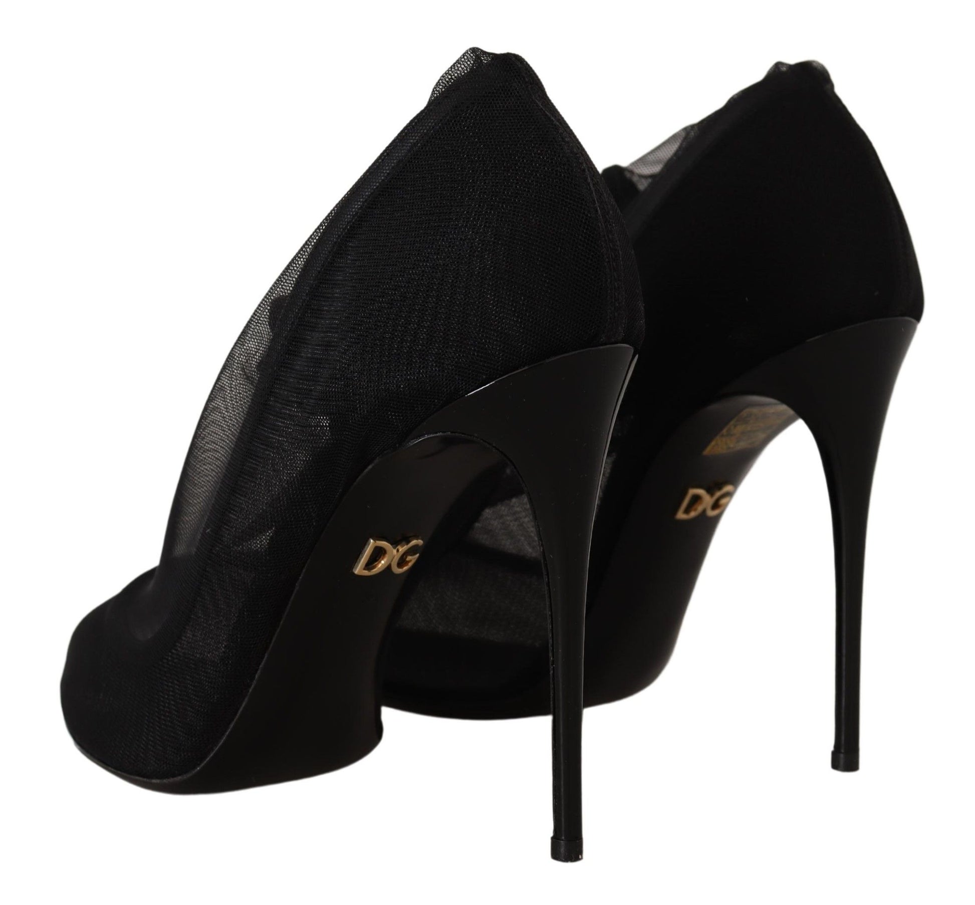 Chaussures à talons Dolce & Gabbana en tulle stretch noir