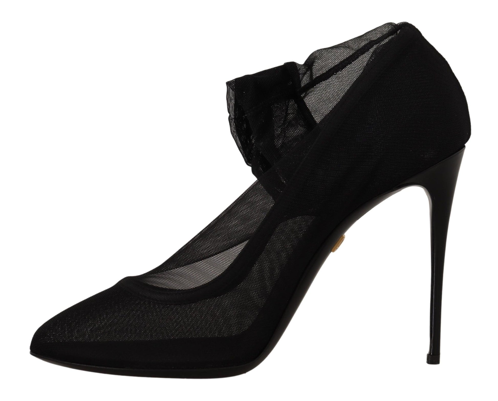 Chaussures à talons Dolce & Gabbana en tulle stretch noir